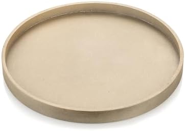 Hanobe Round Decorative Tray for Coffee Table Decor, Modern Matte Finish by Hanobe