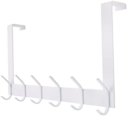 YUMORE Over the Door Hooks, Heavy Duty Door Hanger, White by YUMORE