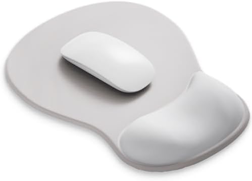 ErgoComfort Gel Wrist Rest Mouse Pad-Ergonomic Office Mousepad with Wrist Support-Non-Slip, Design Desk Accessories Mat for Home&Game Decor (03Silver Surge) by DEMONCHEST