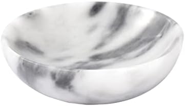 4.72 Inch Mini Decorative Bowls, Natural Small Marble Decorative Bowls for Home Decor, Key Bowl, Coffee Tables Centerpiece, Soap Serving Bowl, Incense Burner, Smudge Bowl by CMCHICMONDAY