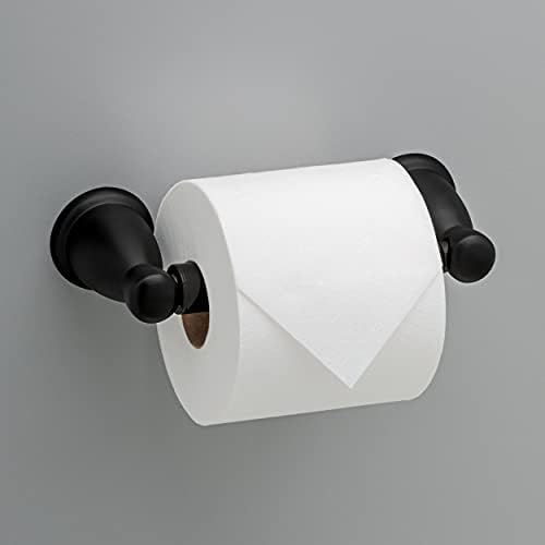 Franklin Brass Kinla Spring (1-Pack) Toilet Paper Holder Matte Black Tissue Roll Spring-Loaded Rod, Organization and Storage, Wall Mounted Bathroom Accessories KIN50-MB - Image 2
