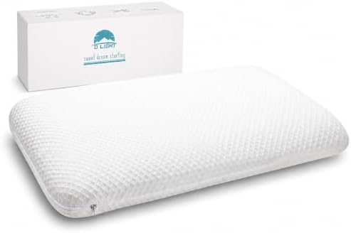 DLIGHT BD 3.2" Slim Stomach Sleeping Gel Memory Foam Pillow-Thin, Flat, Soft Yet Supportative for Belly, Back& Stomach Sleepers by Unknown