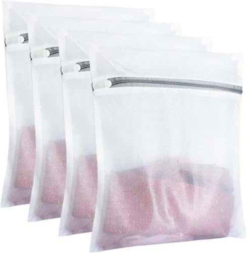 4 Pack Durable Laundry Bags Mesh Wash Bags, With Zipper by Unknown