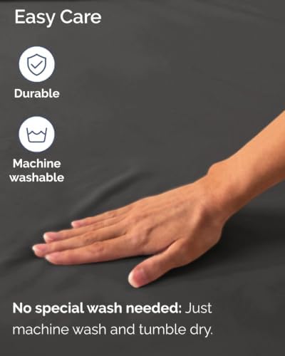 CGK Linens 2 Pack Extra Deep Cal King Fitted Sheets - Charcoal - Image 6