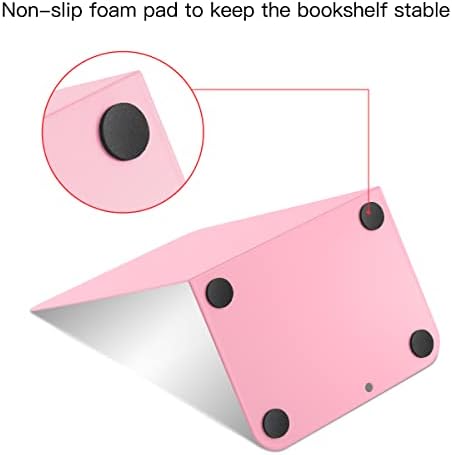 MSDADA Bookends, Book Ends for Book Shelves, Book Ends for Heavy Books,Metal Bookend Supports, Modern Minimalist Style Bookend, Pink(4Pairs) - Image 3
