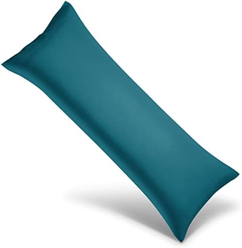 WishSmile Cooling Body Pillow Cover Pillowcase King Pillow Cases Set of 1,Hair and Skin Friendly,Teal,20x54 inches by WishSmile
