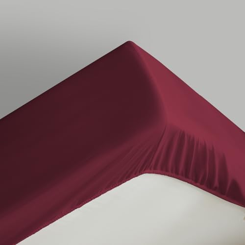 Maple&Stone Twin Fitted Sheet Only, Bulk Pack of 6 Burgundy Sheets - Image 5