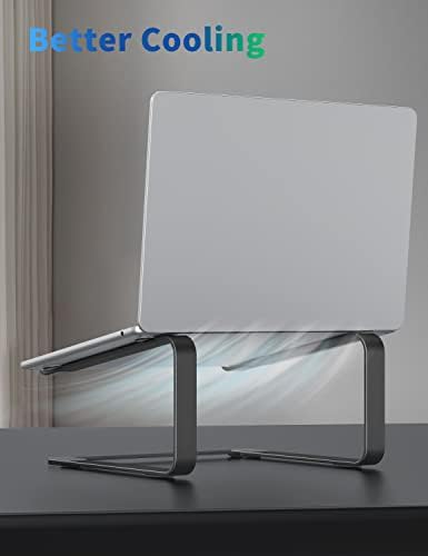 SOUNDANCE Laptop Stand for Desk, Metal Riser, Fits 12-17.3 Inch, Black - Image 5