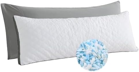 WhatsBedding Memory Foam Body Pillow with Cover, Long Bed Pillow for Adults by WhatsBedding