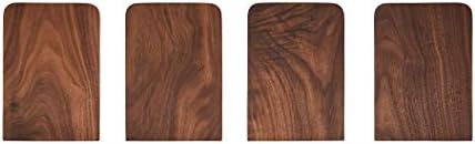 Pandapark Wood Bookends,Non-Skid Bookend for Shelves,Heavy Duty Bookends,Book Stand for Books/CDs,1 Pair - Image 6