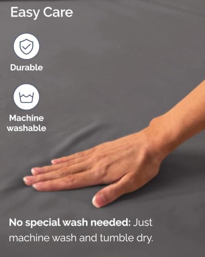 CGK Linens 2 Pack Extra Deep Queen Fitted Sheets - Dark Grey - Image 6
