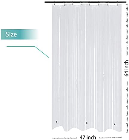 Mrs Awesome RV Stall Shower Curtain Liner with 3 Magnets 47x64 inch, Clear - Image 4