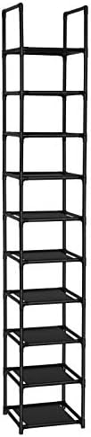 FIDUCIAL HOME 10 Tiers Vertical Shoe Rack 10 Pairs Skinny Shoe Shelf by fiducialhome