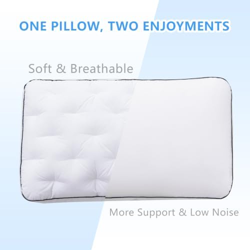 YOUR MOON Extra Soft Support Pillows King Size Set of 2, Luxury Fluffy Down Alternative Pillow for Sleeping, Medium Thick Pillows, 100% Cotton Shell Bed Pillow (White) - Image 4