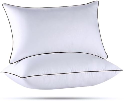 HUXMEYSON Pillows Standard Size Set of 2, Down Alternative Fill by HUXMEYSON