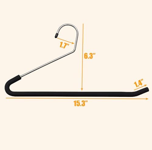 Huji Heavy Duty Open Ended Easy Slide Chrome Trouser Hangers Organizers (20 Open Ended Easy Slide Hangers) - Image 4