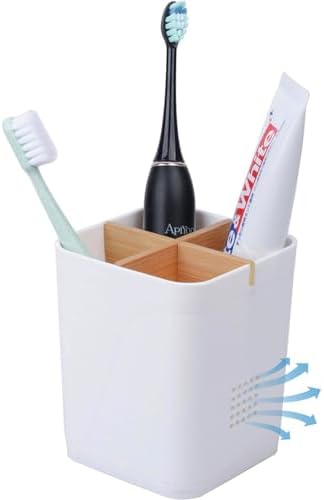 Electric Toothbrush Holder Tooth Brush and Toothpaste Organizer, White by Heagoale