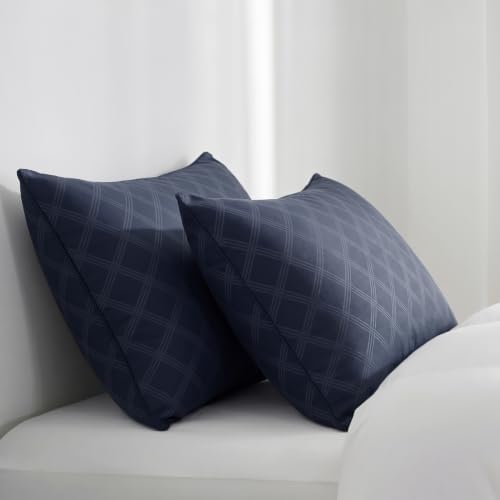 Vorouhals Hotel Collection Bed Pillows for Sleeping 2 Pack Queen Size Cooling Pillows Set of 2 for Back, Stomach or Side Sleepers, Super Soft Down Alternative Microfiber Filled Pillows (Navy) - Image 7