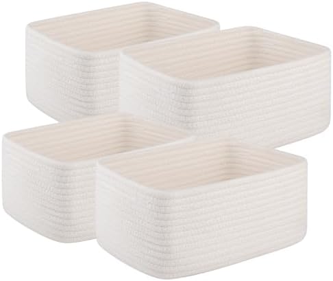 OIAHOMY 4 PACK 7L Storage Baskets for Organizing Storage Bins White by MasterofSpaceOptimization