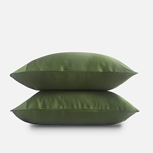 DOZ by SIJO Pillowcase Set, 100% Viscose derived from Organically Grown Bamboo, Buttery Soft, Silky, Breathable, Cooling, Oeko-TEX, High GSM, 2-Pack, Envelope Closure (King, Forest) - Image 2