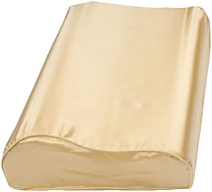 Mulberry Silk Pillowcase for Memory Foam Neck Pillow, Cervical & Contour Pillow (Champagne, 21" x 14.5" x 4.9") by Cozysilk%7CBringNatureHome
