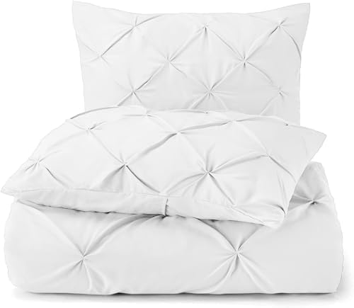 2 Pack Euro Pillow Shams 26x26 – 600 Thread Count 100% Organic Cotton Pinch White Square Pillow Covers with 2 Inch Flange, Soft & Smooth Premium Hotel-Quality Pillowcases Set of 2 - Image 2