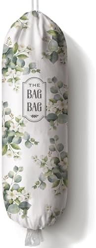 Plastic Bag Holder-Eucalyptus Floral Grocery Bag Organizer-Summer Kitchen Decor & Gifts by Moanlor+Art