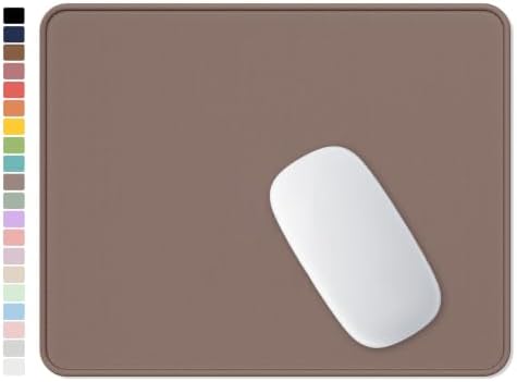 Hsurbtra Mouse Pad, Premium-Textured Square Mousepad 10.2 x 8.3 Inch, Stitched Edge Anti-Slip Waterproof Rubber Pretty Cute Computer Mat for Office Gaming Laptop Women Kids Dark Brown by Hsurbtra