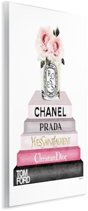 Book Stack Fashion Candle, 13 x 19 Inch Mounted Print on Wall Plaque - Image 2