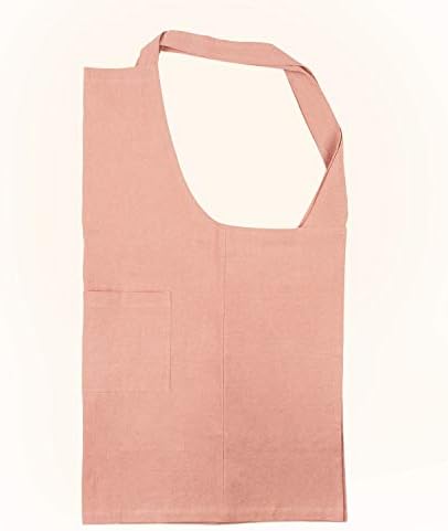 ELEZAY Aprons for Women with Pockets Plus Size Comfort Cross Back No Tie Cotton Linen Apron Pinafore - Image 3