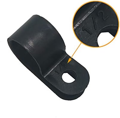 Cable Clamp R-Type Cable Clip Wire Clamp 1/2" Nylon Screw Mounting Cord Fastener Clips with Screws for Wire Management - 50 Pcs Cable Clamps + 50 Pcs Screws - Image 3