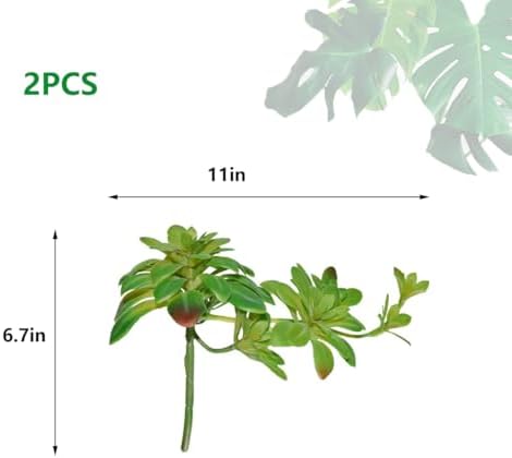 2pcs Artificial Succulent Plants, Realistic Large Fake Succulents, Artificial Hanging Ornaments for Decor - Image 6