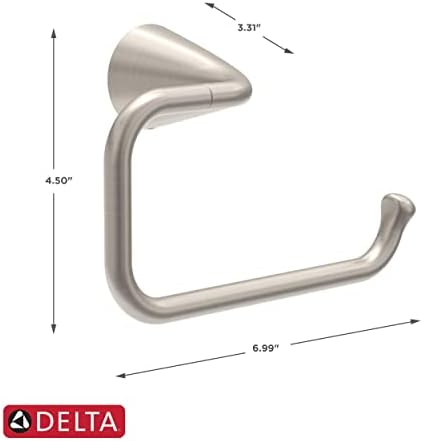 Delta ARV50-DN Arvo Wall Mount Open Square Toilet Paper Holder Bath Hardware Accessory in Brushed Nickel, (Pack of 10) - Image 3