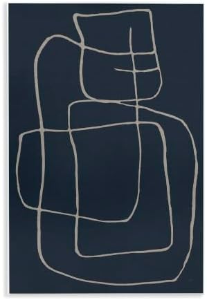 Abstract Squiggle Lines, 10 x 15 Inch Mounted Print on Wall Plaque by StupellIndustries