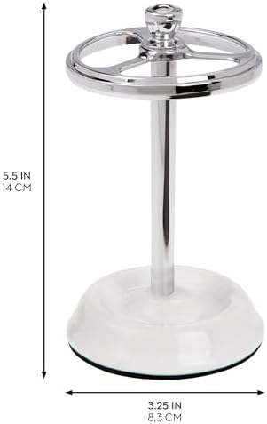 InterDesign iDesign Toothbrush Holder with 3 Divided Sections for Bathroom or Vanity - Set of 2 - White/Chrome - Image 3