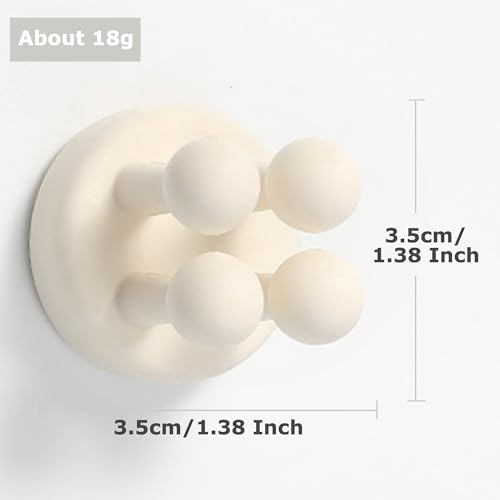 4 pcs Silicone Toothbrush Holder Multi-Function Hook Waterproof self Adhesive Single Toothbrush Hook Plug Holder for Wall for Hanging Bathroom Kitchen Living Room Office - Image 3