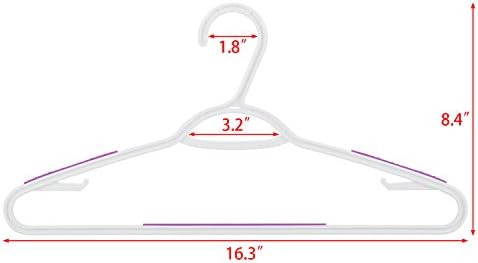 Plastic Clothes Hangers 30 Pack, Hangers with Grip Purple - Image 7