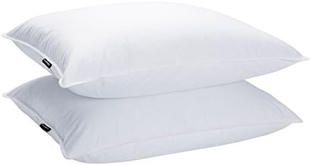 JA COMFORTS Goose Feather Down Bed Pillows (2 Packs)- King(20IN×36IN), High Fill Weight, Double-Layer Downproof Fabric Design, Goose Down Filling, 600 Thread Count,100% Cotton Cover, White - Image 3