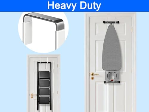 Single Over Thick Front Door Steel Hooks 4 Pack Fit 2" Door 5.5" White - Image 4