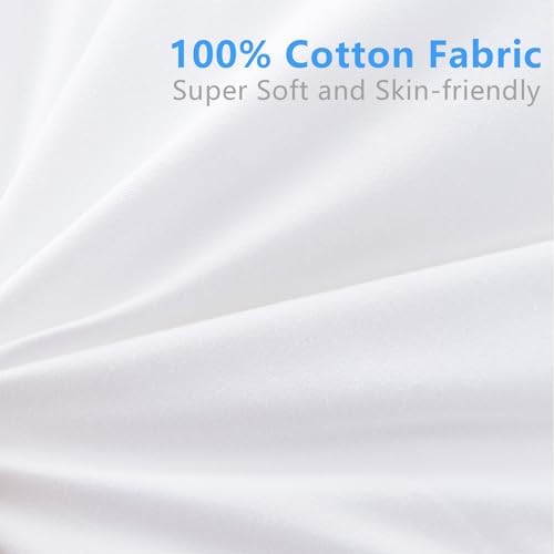 YOUR MOON Extra Soft Support Pillows King Size Set of 2, Luxury Fluffy Down Alternative Pillow for Sleeping, Medium Thick Pillows, 100% Cotton Shell Bed Pillow (White) - Image 2
