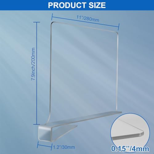 Acrylic Shelf Dividers, Clear Shelf Divider for Closet Organization 12PCS Closet Shelf Divider Closet Dividers for Shelves Shelf Organizer for Closet Shelf Organizer for Wood Closet Cabinets Separator - Image 6