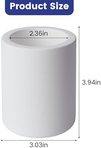 Drying Stone Toothbrush Holder, Diatomite Toothbrush Holders for Bathroom Counter, Quick Drying Electric Toothbrush and Toothpaste Holder Bathroom Organizer, White - Image 2