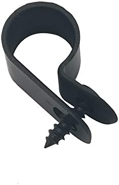 Cable Clamp R-Type Cable Clip Wire Clamp 1/2" Nylon Screw Mounting Cord Fastener Clips with Screws for Wire Management - 50 Pcs Cable Clamps + 50 Pcs Screws - Image 5