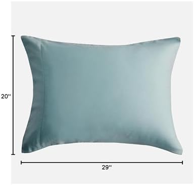 DOZ Pillowcase Set, 100% Viscose derived from Bamboo, Organically Grown, Buttery Soft, Silky, Breathable, Cooling, Oeko-TEX, High GSM, 2-Pack, Envelope Closure (Queen, Teal) - Image 4