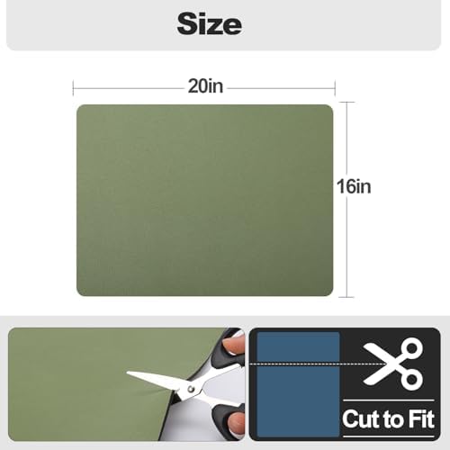 Ecotrim - Dish Drying Mat for Kitchen Counter | Coffee Bar Mat for Countertops | Heat Resistant Drainer Mat with Non-slip Rubber Backed | Hide Stain Kitchen Absorbent Draining Mat | Green 16"x20" - Image 5