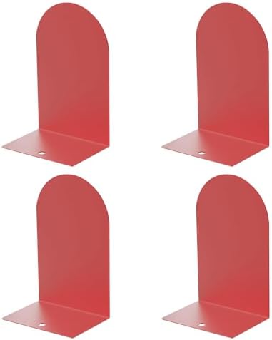 MerryNine Book Ends for Shelves, Metal Bookends for Shelves, 2 Pairs by MerryNine