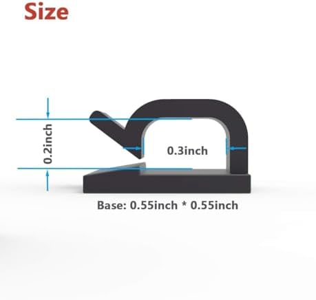 40Pack Adhesive Cable Clips, Wire Holders for Desk Wall Car, Black - Image 2