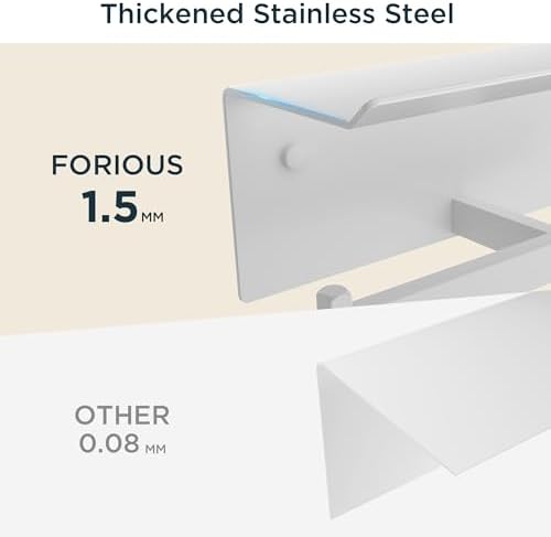 FORIOUS Toilet Paper Holder with Shelf, Commercial Toilet Paper Dispenser - Image 7