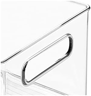 mDesign Deep Plastic Kitchen Storage Organizer Container Bin for Pantry, Cabinet, Cupboard, Shelves, Fridge, or Freezer - Holds Dry Goods, Sauces, Condiments, Drinks, 2 Pack, Clear - Image 5