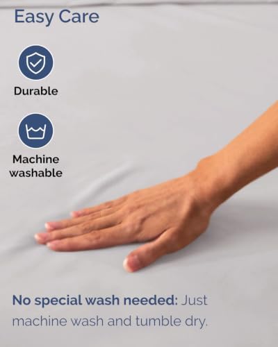 CGK Linens 2 Pack Extra Deep Cal King Fitted Sheets - French Grey - Image 6